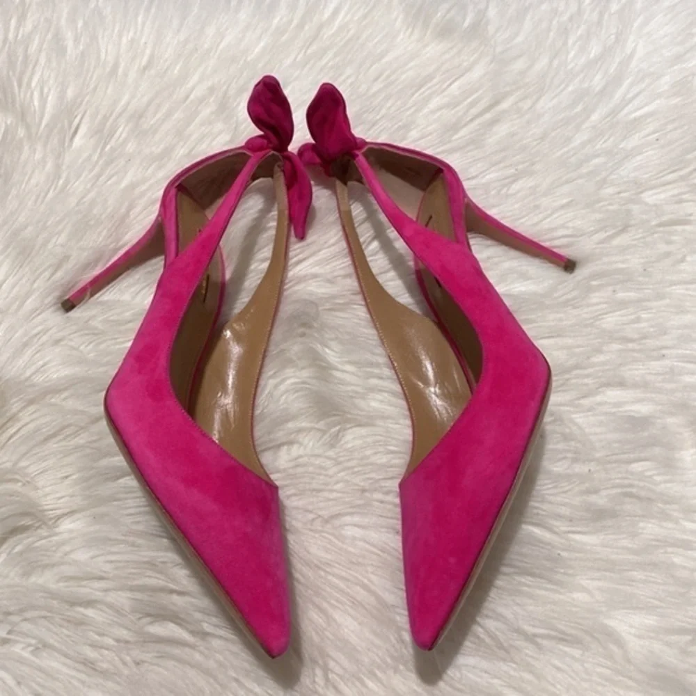 New Aquazzura 85mm Bow tie pumps‎ size 39.5EU